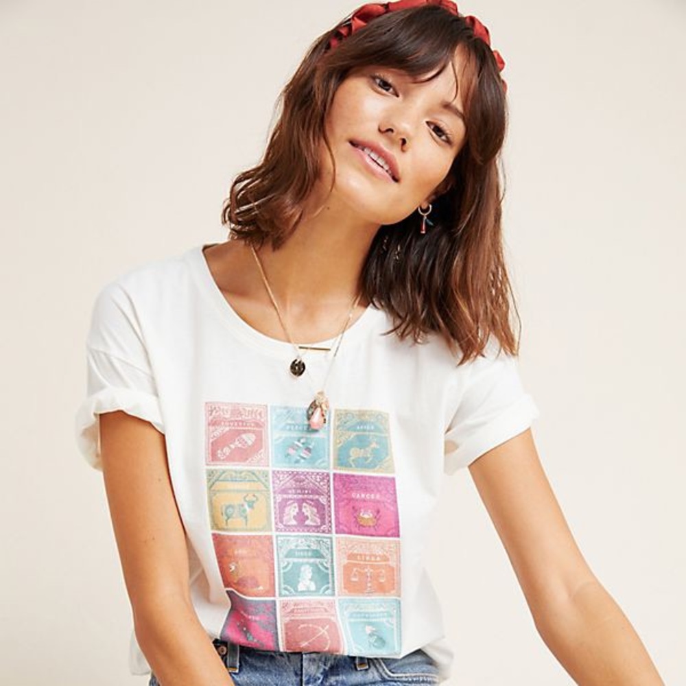 Anthropologie Danielle Kroll Zodiac Tee